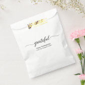 Sachets En Papier Thanksgiving | Grateful Elegant Script Holiday (Scellé)