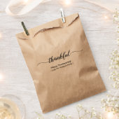 Sachets En Papier Thanksgiving | Thankful Script élégant (Coupé)