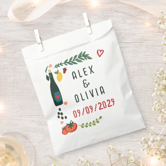Sachets En Papier That's Amore Italian Food CUSTOM Wedding (Coupé)