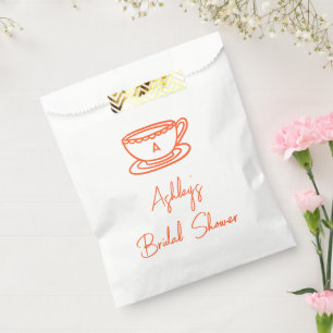 Sachets En Papier Thé de douche de mariage fantaisiste doodle