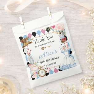 Sachets En Papier Thé de fête d'anniversaire d'Alice au pays des mer