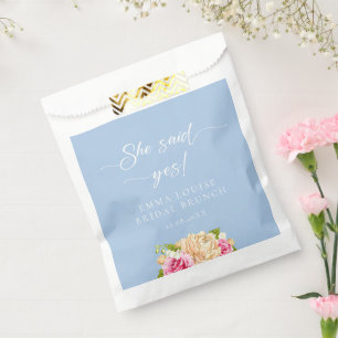 Sachets En Papier Thé de Fleurs Élégant Brunch de Mariage