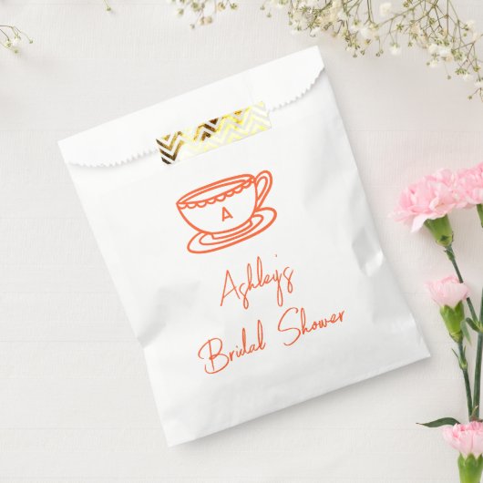 Sachets En Papier Thé de mariage fantaisiste avec gribouillages (Scellé)