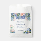 Sachets En Papier Thé de mariage Hydrangea Bleu (Devant)