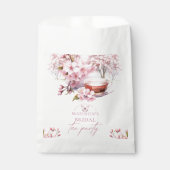 Sachets En Papier Thé nuptiale en fleurs de cerisier personnalisé (Devant)