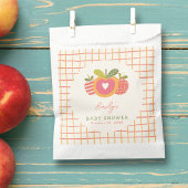 Sachets En Papier Thème Apple Whimsical Baby shower d'automne Orange