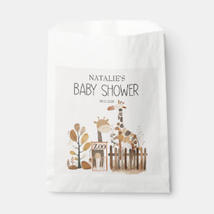 Sachets En Papier Thème de Baby Shower Animaux de la Nurserie Zoo Sa