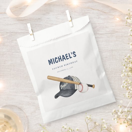 Sachets En Papier Thème De Baseball Moderne (Coupé)