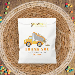Sachets En Papier Thème de construction de camion pour enfants fête