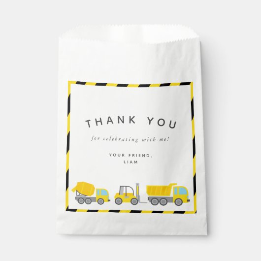 Sachets En Papier Thème de construction fête d'anniversaire (Devant)