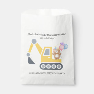 Sachets En Papier Thème de construction mignonne fête d'anniversaire