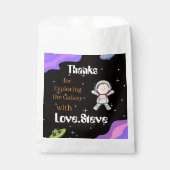 Sachets En Papier Thème de fête d'anniversaire dans l'espace (Devant)