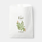 Sachets En Papier Thème de Mariage Floral Rose vert (Devant)