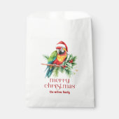 Sachets En Papier Thème de Noël Tropical Merci Retro Texte (Devant)