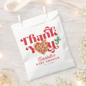 Sachets En Papier Thème Pizza Rouge Blanc  (Coupé)
