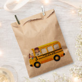 Sachets En Papier Three Year Old Upsherin Boy School Bus Favor Bags (Coupé)