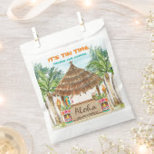 Sachets En Papier Tiki Luau | Plage tropicale (Coupé)