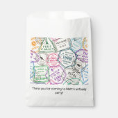 Sachets En Papier Timbres de voyage fête d'anniversaire (Devant)