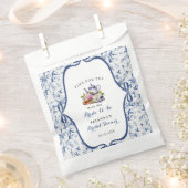 Sachets En Papier Toile bleue de jouy Tea Party Douche nuptiale (Coupé)