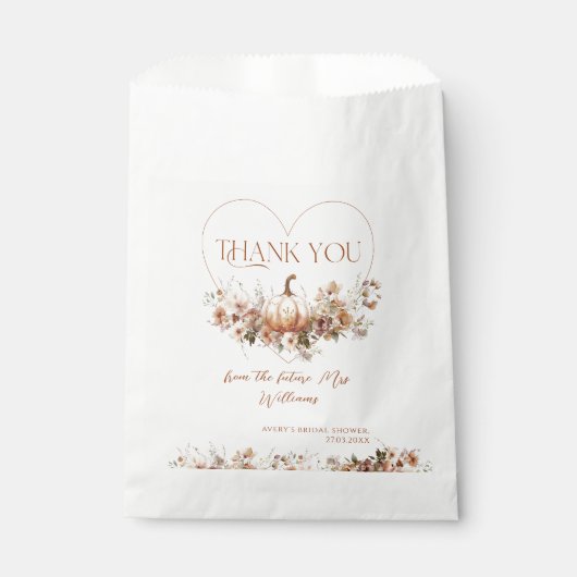 Sachets En Papier Tomber amoureux Citrouille Fête des mariées Fleur  (Devant)