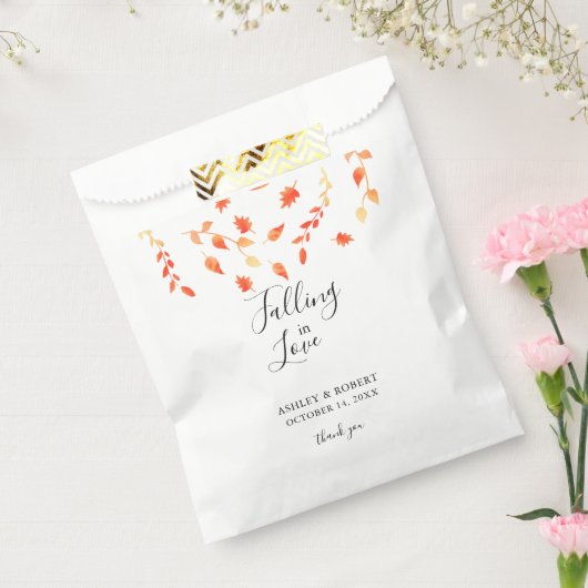 Sachets En Papier Tomber dans l'amour Automne Mariage Folid nuptiale (Scellé)