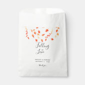 Sachets En Papier Tomber dans l'amour Automne Mariage Folid nuptiale (Devant)