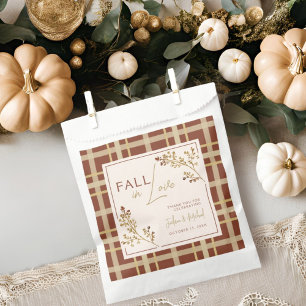Sachets En Papier Tombez amoureux de la plaid à feuillage automnal p