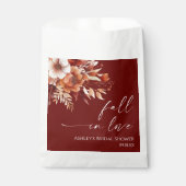 Sachets En Papier Tombez Amoureux Floral Mariage Rusty Burgundy (Devant)