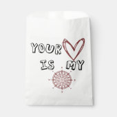 Sachets En Papier Ton coeur est mon boussole (Devant)