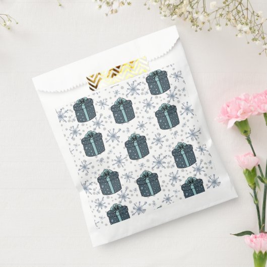 Sachets En Papier Tons bleus Noël présent (Scellé)