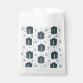 Sachets En Papier Tons bleus Noël présent (Devant)