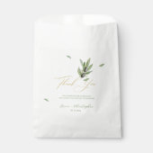 Sachets En Papier Toscane Olivier Feuille Branche Merci (Devant)
