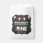 Sachets En Papier Toucher Le Grand | Baseball 1er anniversaire (Devant)
