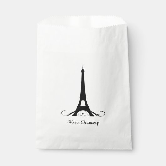 Sachets En Papier Tour Eiffel Merci Beaucoup (Devant)