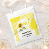 Sachets En Papier Tournesol aquarelle avec papillons 1er anniversair (Coupé)