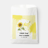 Sachets En Papier Tournesol aquarelle avec papillons 1er anniversair (Devant)