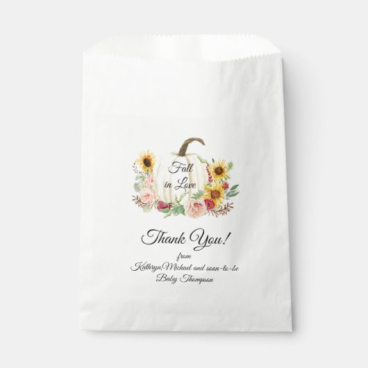 Sachets En Papier Tournesol Bourgogne Floral Rustique Citrouille Aut (Devant)