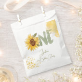 Sachets En Papier Tournesol d'aquarelle premier anniversaire (Coupé)