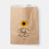 Sachets En Papier Tournesol Doux Merci Mariage (Devant)