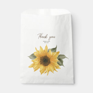 Sachets En Papier Tournesol rustique, mariage de automne de campagne