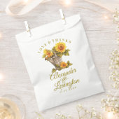 Sachets En Papier Tournesol Rustique thème mariage Favour sac | (Coupé)