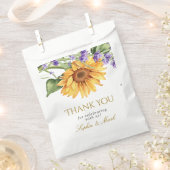 Sachets En Papier Tournesols rustiques et Mariage de lavande (Coupé)