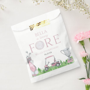 Sachets En Papier Tournez Fore Pink Golf 4e fête d'anniversaire