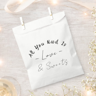 Sachets En Papier Tout Ce Dont Vous Avez Besoin Est Love & Sweets Pe