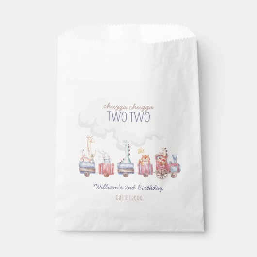 Sachets En Papier Toy Train All Aboard Anniversaire invitation, Zoo (Devant)