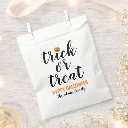 Sachets En Papier Trace ou traitement Script moderne Halloween perso (Coupé)