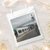 Sachets En Papier Train bleu et blanc (Coupé)
