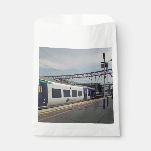 Sachets En Papier Train bleu et blanc (Devant)