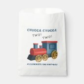 Sachets En Papier Train Chugga Two Two Deuxième Anniversaire (Devant)