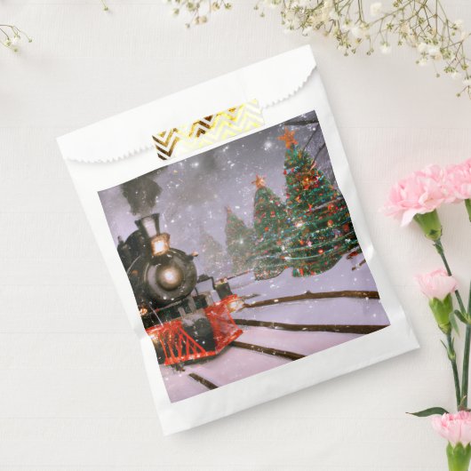 Sachets En Papier Train forestier de Noël (Scellé)